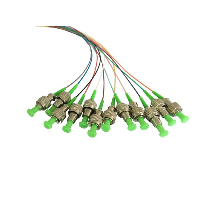 Tranças de fibra óptica multimodo monomodo-coloridas de 12 núcleos FC/APC