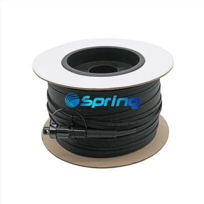 Bobina em um cabo de gota pré-conectorizado da caixa com o conector harden SC/APC