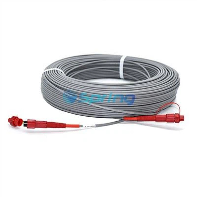 Cabos de remendo SC/APC tipo baioneta de queda óptica Precon Cor cinza