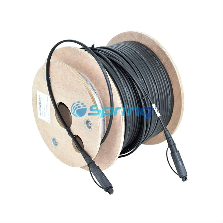 Outdoor Hardend SST Flat Dielectric Drop Cable Assemblies 4.5*8.1mm